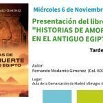 Presentación el libro: Historias de amor y muerte en el antiguo Egipto»